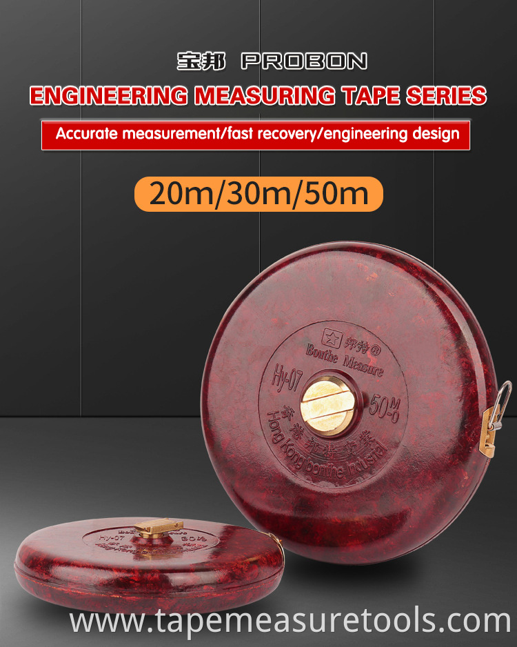 Leather tape measure 50 meters tape measure 30 bakelite shell 20m custom processing 100 meters linen ruler soft ruler